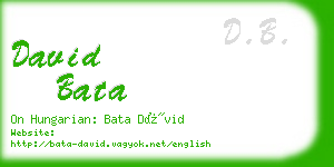 david bata business card